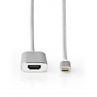 USB C naar HDMI adapterkabel | Nedis | 2 meter (4K@60Hz, Verguld, Power Delivery)