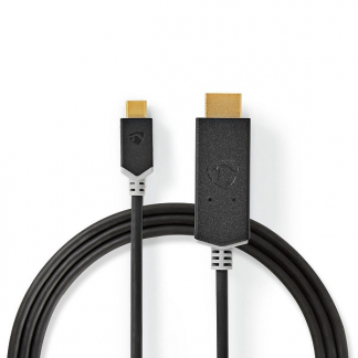 Nedis USB C naar HDMI kabel | Nedis | 1 meter (4K@60Hz, Verguld, Alt-modus) CCBW64655AT10 K010214213 - 1