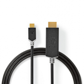 Nedis USB C naar HDMI kabel | Nedis | 1 meter (4K@60Hz, Verguld, Alt-modus) CCBW64655AT10 K010214213 - 