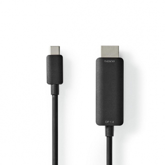 Nedis USB C naar HDMI kabel | Nedis | 1 meter (4K@60Hz, Vernikkeld, Alt-modus) CCGL64655BK10 CCGP64655BK10 K010214215 - 