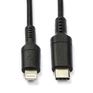 Nedis USB C naar Lightning kabel | 2 meter (Zwart) CCGW39650BK20 K010214039 - 