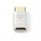 Nedis USB C naar Micro USB adapter | Nedis | USB 2.0 (Vergulde connector, Wit) CCTB60910AL K010221039