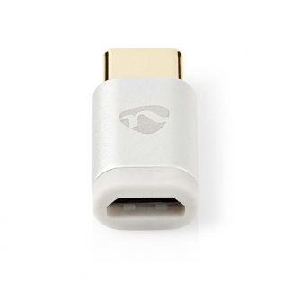 Nedis USB C naar Micro USB adapter | Nedis | USB 2.0 (Vergulde connector, Wit) CCTB60910AL K010221039 - 