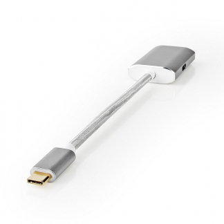 Nedis USB C naar Mini DisplayPort adapterkabel | Nedis | 0.2 meter (4K@60Hz, 60 Watt, Power Delivery) CCTB64580AL02 K010214229 - 1
