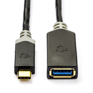 Nedis USB C naar USB A adapterkabel | Nedis | USB 3.0 (0.15 meter, Zwart) CCBW61710AT015 N010221011 - 1