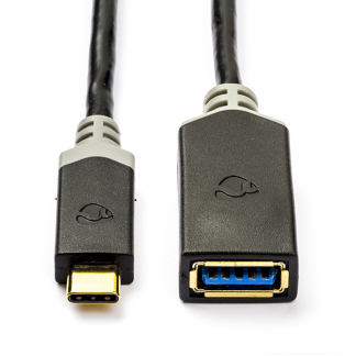 Nedis USB C naar USB A adapterkabel | Nedis | USB 3.0 (0.15 meter, Zwart) CCBW61710AT015 N010221011 - 