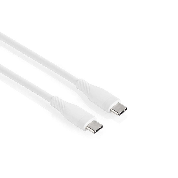 Nedis USB C naar USB C kabel | 1.5 meter | USB 2.0 (60W, 480 Mbps, Vertind koper, Wit) CCGB60820WT15 K010214338 - 1