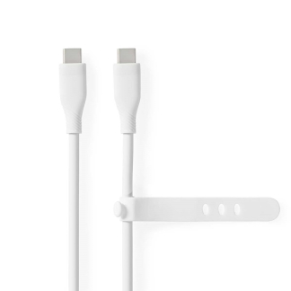 Nedis USB C naar USB C kabel | 1.5 meter | USB 2.0 (60W, 480 Mbps, Vertind koper, Wit) CCGB60820WT15 K010214338 - 4