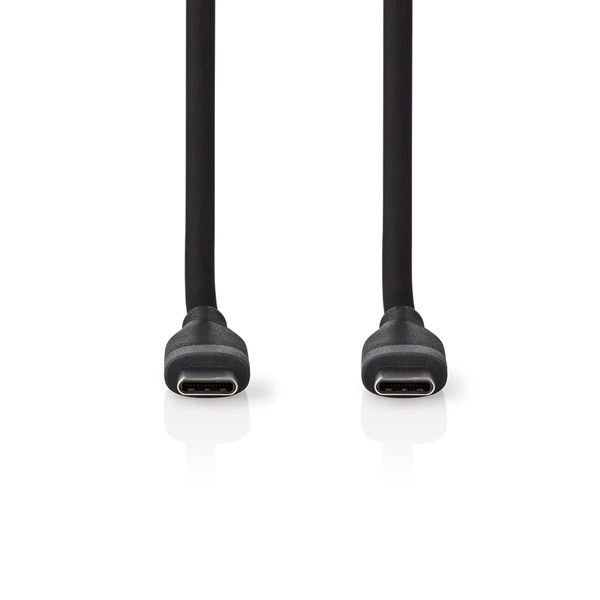 Nedis USB C naar USB C kabel | 1.5 meter | USB 2.0 (Vertind koper, Power Delivery, 60 W, Zwart) CCGB60820BK15 K010214337 - 2