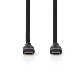 Nedis USB C naar USB C kabel | 1.5 meter | USB 2.0 (Vertind koper, Power Delivery, 60 W, Zwart) CCGB60820BK15 K010214337 - 2