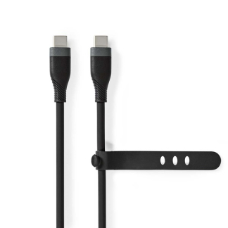 Nedis USB C naar USB C kabel | 1.5 meter | USB 2.0 (Vertind koper, Power Delivery, 60 W, Zwart) CCGB60820BK15 K010214337 - 