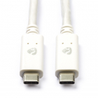 USB C naar USB C kabel | 1 meter | USB 3.1 (Power Delivery, 100% koper, Wit)