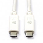 Nedis USB C naar USB C kabel | 1 meter | USB 3.1 (Power Delivery, 100% koper, Wit) CCGW64750WT10 K010214076 Nedis USB C naar USB C kabel | 1 meter | USB 3.1 (Power Delivery, 100% koper, Wit) CCGW64750WT10 K010214076