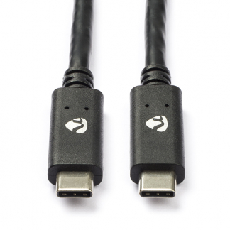 Nedis USB C naar USB C kabel | 1 meter | USB 3.1 (Power Delivery, 100% koper, Zwart) CCGW64750BK10 K010214077 - 