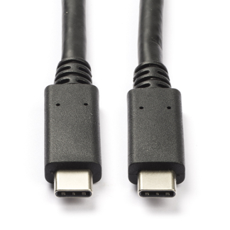 Nedis USB C naar USB C kabel | 2 meter | USB 3.0 (5 Gbps, Vertind koper, 60 W) CCGB64700BK20 K010214291 - 