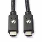USB C naar USB C kabel | 2 meter | USB 3.0 (Power Delivery, 100% koper, Zwart)