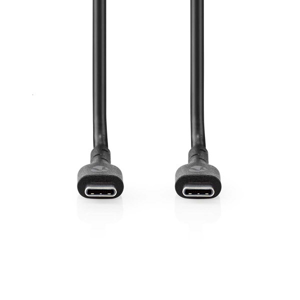 Nedis USB C naar USB C kabel | Nedis | 2 meter | USB 2.0 (240W, 480 Mbps, Vernikkeld, Snel laden) CCGL60710BK20 K010214235 - 1