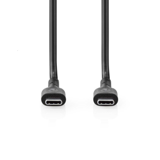 Nedis USB C naar USB C kabel | Nedis | 2 meter | USB 2.0 (240W, 480 Mbps, Vernikkeld, Snel laden) CCGL60710BK20 K010214235 - 1