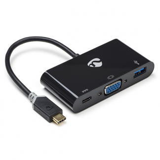 Nedis USB C naar VGA adapter | Nedis | 0.2 meter (4K@60Hz, USB C, USB A) CCBW64760AT02 N010214303 - 1
