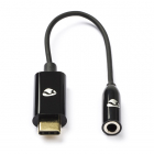 USB C naar jack 3.5 mm kabel | M ↔ V | Nedis | 0.15 meter