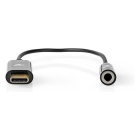 Nedis USB C naar jack 3.5 mm kabel | M ↔ V | Nedis | 0.15 meter CCBP65950BK015 K010221027 - 2