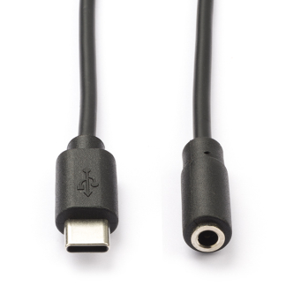 Nedis USB C naar jack 3.5 mm kabel | M ↔ V | Nedis | 1 meter CCGL65960BK10 CCGP65960BK10 K010221048