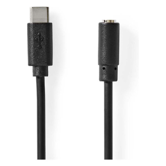 Nedis USB C naar jack 3.5 mm kabel | M ↔ V | Nedis | 1 meter CCGL65960BK10 CCGP65960BK10 K010221048 - 2
