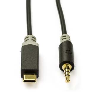Nedis USB C naar jack 3.5 mm kabel | Nedis | 1 meter (Stereo, Verguld, 100% koper) CCBW65950AT10 K010221049 - 1