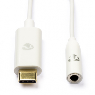 Nedis USB C naar jack adapterkabel | M ↔ V | Nedis | 0.10 meter CCBP65950WT015 K010221026