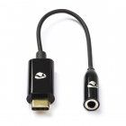 USB C naar jack adapterkabel | Nedis | 0.15 meter