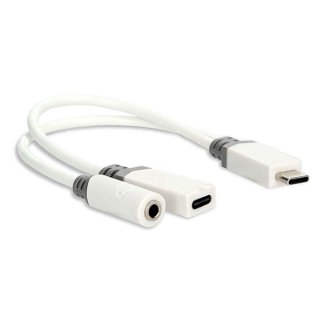 Nedis USB C naar jack adapterkabel | Nedis | 0.1 meter (Extra USB C poort) CCBW64922WT01 CCGB64922WT01 K010221053 - 3