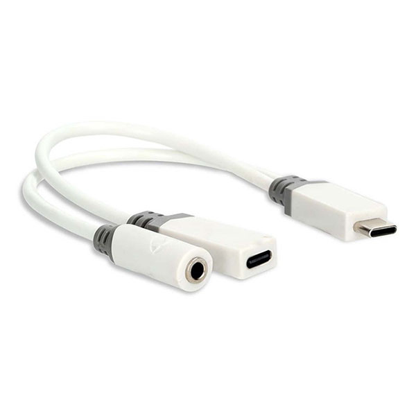 Nedis USB C naar jack adapterkabel | V ↔ V | Nedis | 0.1 meter (Extra USB C poort) CCBW64922WT01 CCGB64922WT01 K010221053 - 3