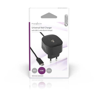 Nedis USB C oplader | Nedis | 1 meter (15W, Zwart) WCHAC300ABK N120200048 - 5