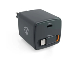 Nedis USB C snellader | Nedis | 0.75 meter (65W, GaN, Intrekbare kabel) WCHARC65WBK K010803288 - 2