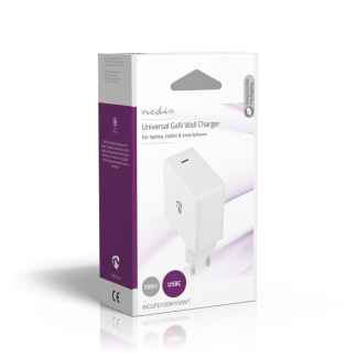 Nedis USB C snellader | Nedis | 1 poort (USB C, 100W, GaN) WCGPD100W100WT K010214298 - 2