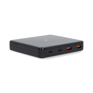Nedis USB C snellader | Nedis (2x USB C, 2x USB A,  65W, Eurostekker, GaN) DCGPD65W100BK K010221140 - 1