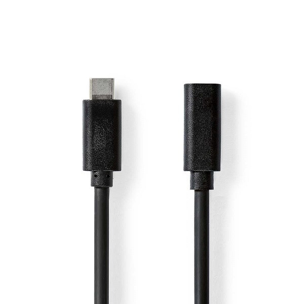 Nedis USB C verlengkabel | 1 meter | USB 3.0 (Zwart) CCGL64010BK10 K010214316 - 1