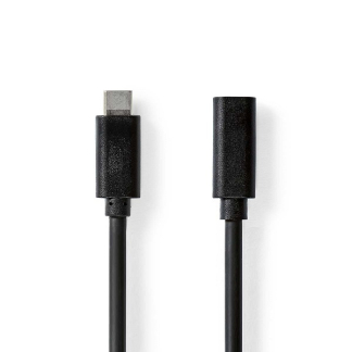 Nedis USB C verlengkabel | 1 meter | USB 3.0 (Zwart) CCGL64010BK10 K010214316 - 1
