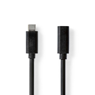 Nedis USB C verlengkabel | 1 meter | USB 3.0 (Zwart) CCGL64010BK10 K010214316 - 