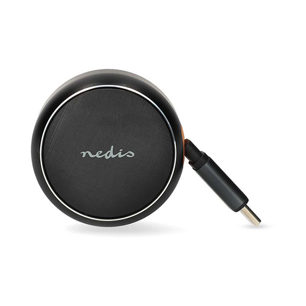 Nedis USB autolader | Nedis | 0.7 meter (USB C, 30W, Intrekbare kabel, Zwart) CCH1C30WBK K010803289 - 2
