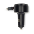 Nedis USB autolader | Nedis | 0.7 meter (USB C, 30W, Intrekbare kabel, Zwart) CCH1C30WBK K010803289 - 6