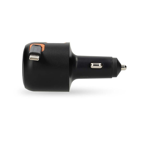 Nedis USB autolader | Nedis | 0.7 meter (USB C, 60W, Intrekbare kabel, Zwart) CCH1C1A60WBK K010803290 - 3