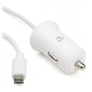 Nedis USB autolader | Nedis | 1 meter (Micro USB, 12W, Wit) CCHAM240AWT N120300031 - 1