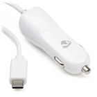 USB autolader | Nedis | 1 meter (USB C, 15W, Wit)