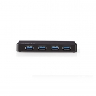 Nedis USB hub 3.0 met externe voeding - Nedis (4-poorts) UHUBU3420BK N030200007 Nedis USB hub 3.0 met externe voeding - Nedis (4-poorts) UHUBU3420BK N030200007