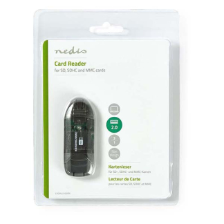 Nedis USB kaartlezer | Nedis (SD, SDHC, MMC, USB 2.0) CRDRU2100BK N030200008 - 8