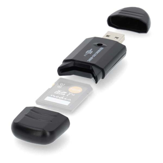 Nedis USB kaartlezer | Nedis (SD, SDHC, MMC, USB 2.0) CRDRU2100BK N030200008 - 2