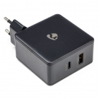 Nedis USB multipoort oplader | Nedis | 2 poorten (USB A en USB C, Power Delivery, 57W, Zwart) WCPD45W100BK K120300209