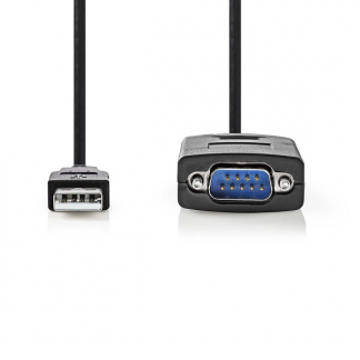 Nedis USB naar RS232 | Nedis | 0.9 meter (USB A 2.0, D-sub 9 pins, Busgevoed) CCGW60852BK09 K010214149 - 1
