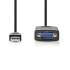 USB naar RS232 | Nedis | 0.9 meter (USB A 2.0, D-sub 9 pins, Busgevoed)